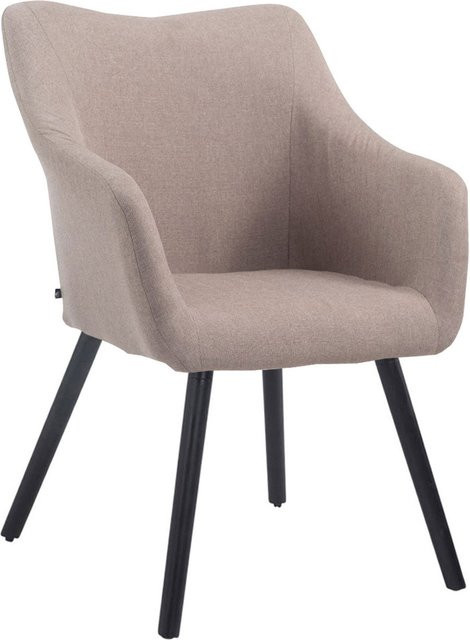 TPFLiving Besucherstuhl Coyo Two mit Stoffbezug und Buchenholzgestell in Schwarz und Taupe, B/T/H: 62,5 x 61,0 x 90,0 cm - Bild 1