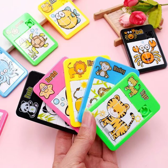 soulbao Tier Zahlen Kunststoff Rutsche Puzzle, 6-teiliges Set - Bild 1