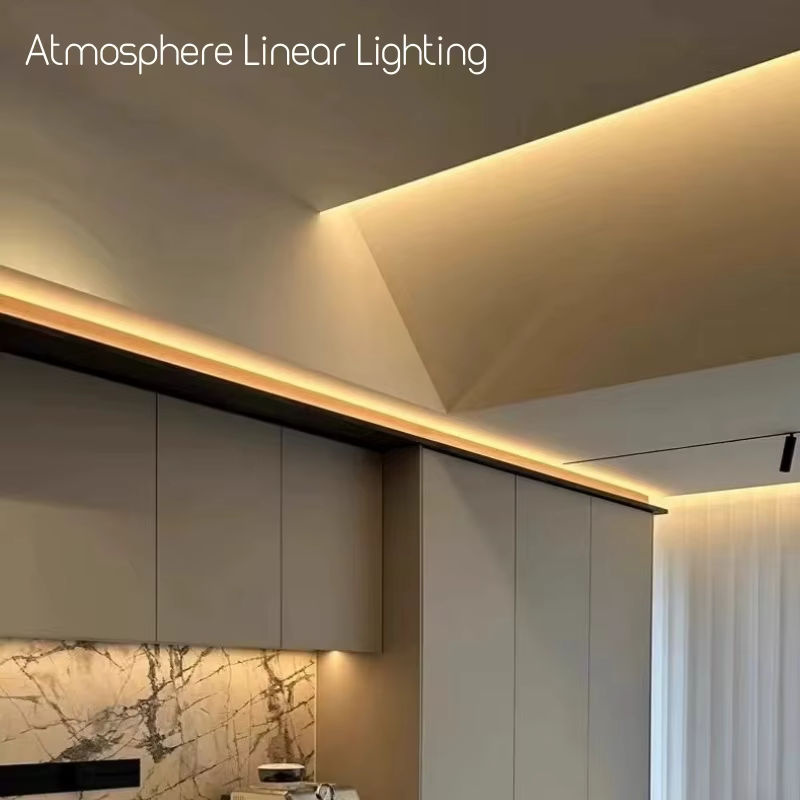 Khelse LED-Aluminiumprofil V-Typ für die Unterputzmontage in der Decke, 45 Grad schräger Strahl, Farbe Weiß/Silber mit PC-Diffusor - Bild 2