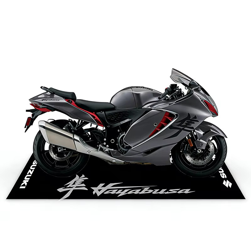 Suzuki Motorrad-Parkmatte Rutschfester Garagen-Teppich Schwarz B: 200 cm, T: 60 cm - Bild 2