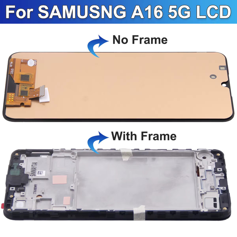 Samsung A16 5G A166B LCD Display Touchscreen Digitizer Montage 6,7 Zoll AMOLED Ersatzteil in Schwarz - Bild 2