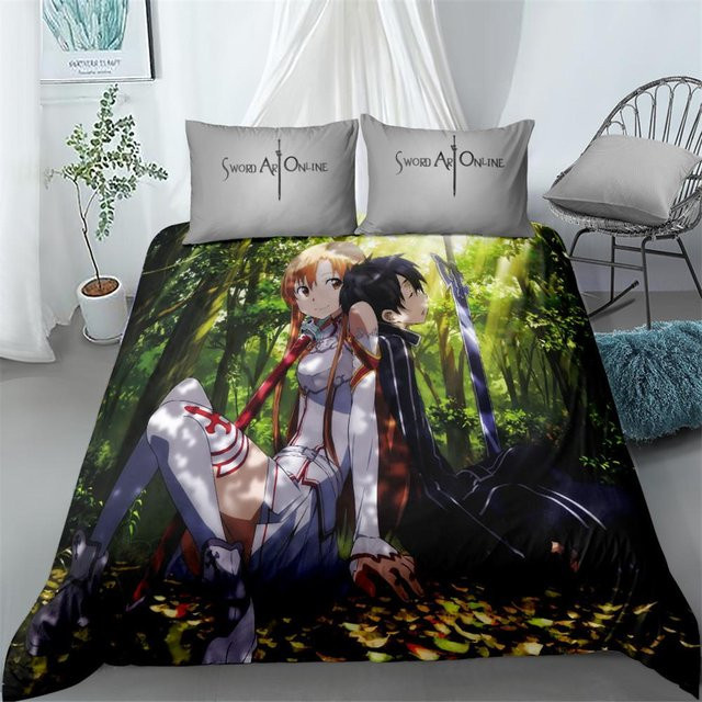 Sword Art Online Bettwäsche-Set Kirito 3D Design mit Bettbezug und Kissenbezug, Mehrfarbig, B/H: 150 x 200 cm - Bild 1