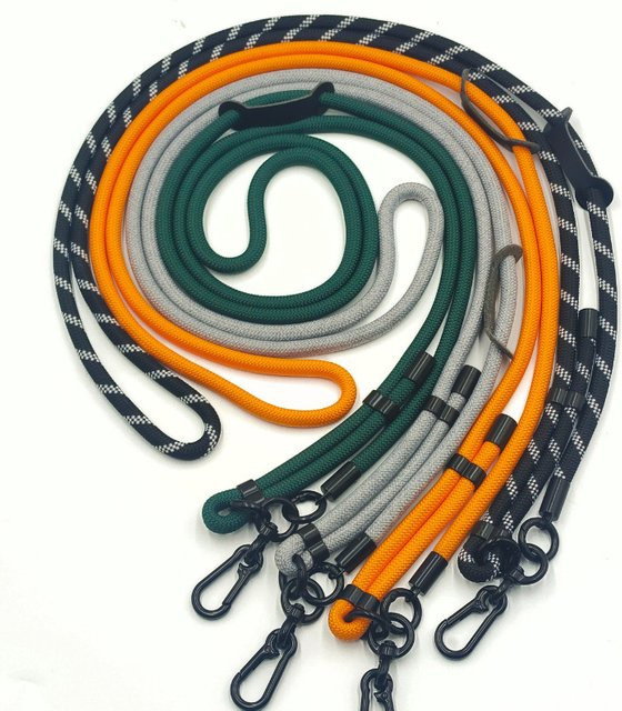Universal Crossbody Telefon Lanyard aus Nylon in Schwarz, 150 cm Länge, abnehmbares Rundseil für Kamera und Schlüsselbund - Bild 1