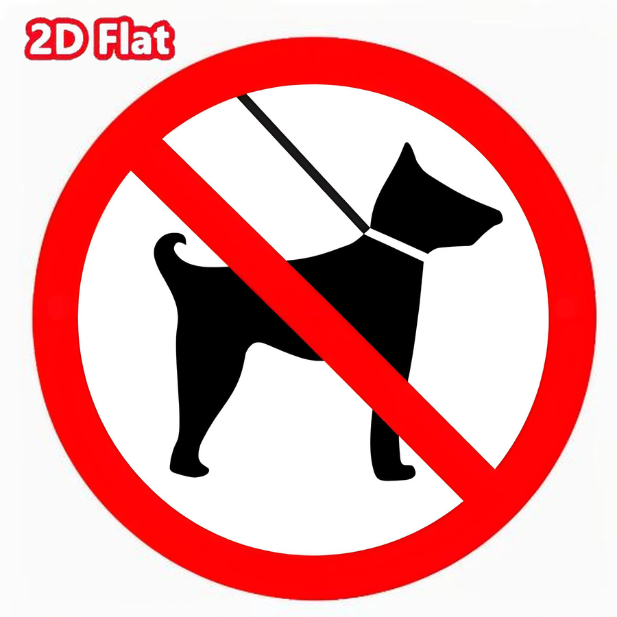 HELLOYOUNG Metallschild No Dogs Allowed Rund, Wanddekoration und Türdekoration in Multicolor, Durchmesser: 20 cm - Bild 2