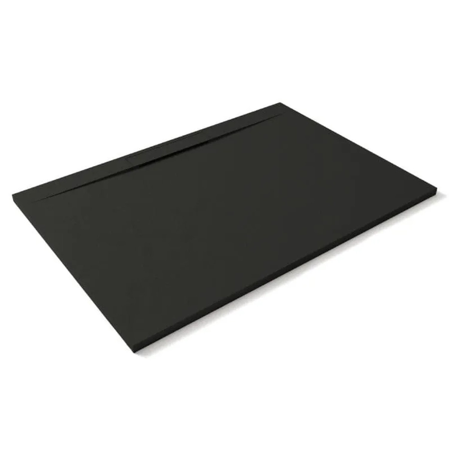 Stano Duschwanne Lyra aus Mineralguss Extra Flach Schwarz B: 120 cm, T: 90 cm - Bild 2