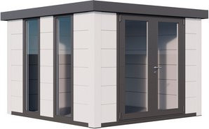 Telluria Gerätehaus Luminato in Weiß mit Außenmaß B: 318 cm, H: 219 cm, T: 318 cm - Bild 1
