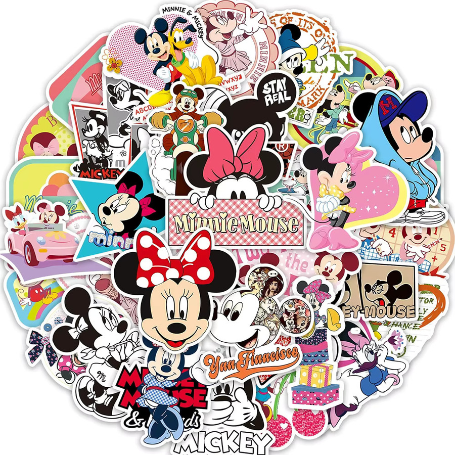 Disney Mickey Mouse Minnie Cartoon Aufkleber, Nachfüllpack, Bunt / Mehrfarbig - Bild 2