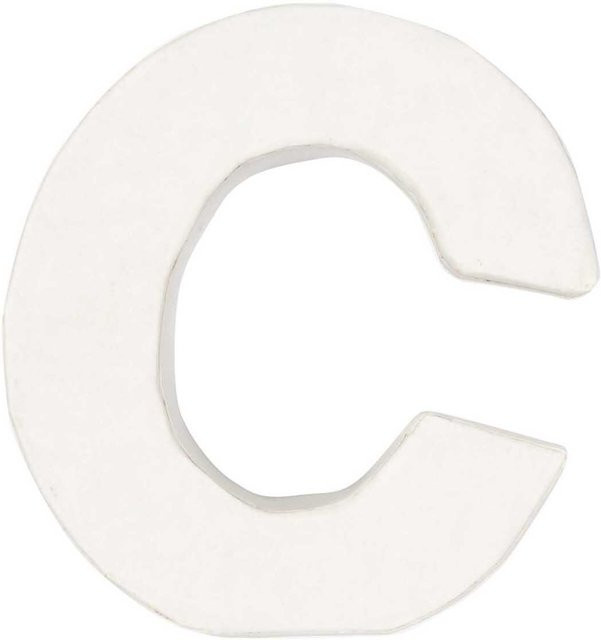 Rico Design 3D Papp-Buchstabe C in Weiß stehend - Bild 1