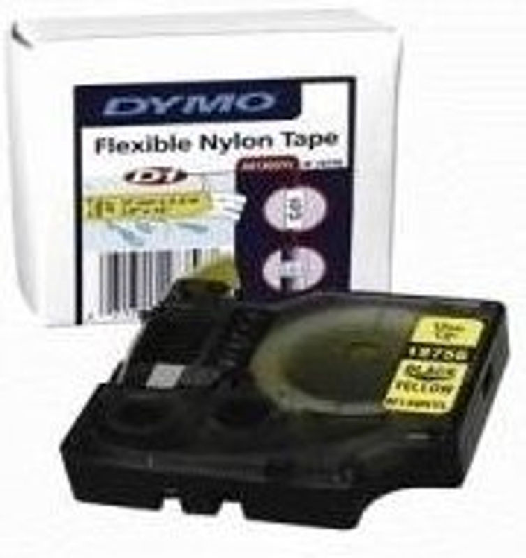 DYMO RhinoPRO Flexibles Nylon-Schriftband Gelb mit schwarzer Schrift, Breite: 1,2 cm, Länge: 3,5 m - Bild 2