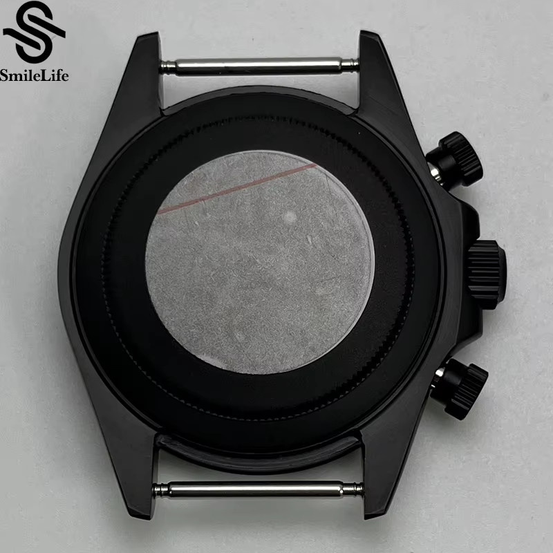 SmileLife Uhrengehäuse, 39 mm, mattschwarz, Keramiklünette, Saphirglas, VK63-Quarzwerk, Uhrenzubehör - Bild 4