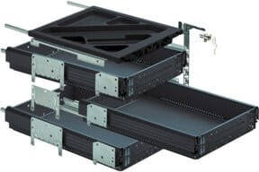 Hettich Container-Set mit Vollauszügen und Soft-Close in Schwarz aus Stahl, Breite: 53 cm - Bild 1