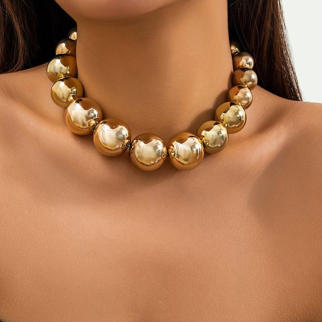 Ingesight Choker Halskette, Gold Farbe, Perlen, Damen - Bild 1