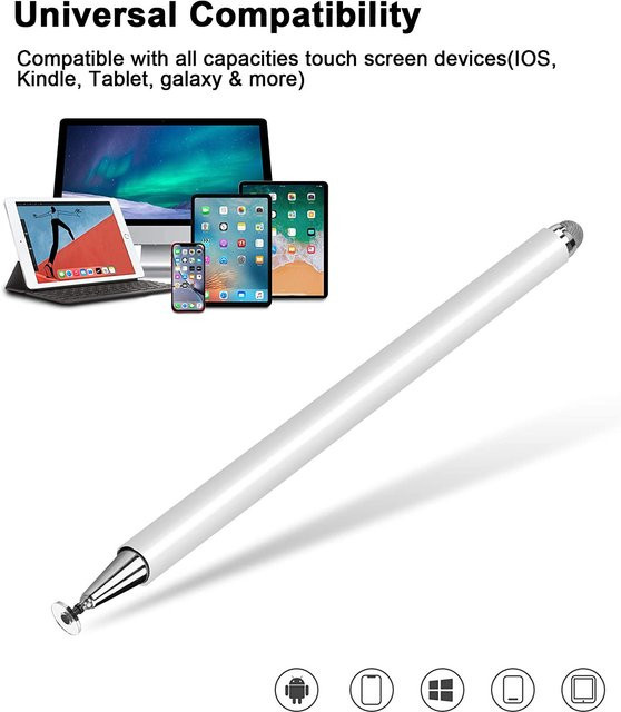 Samsung Kapazitiver Stylus Touch-Zeichnen-Bleistift in Weiß für Galaxy Tab S7 FE S8 Plus S9 S10 S11 Ultra - Bild 1