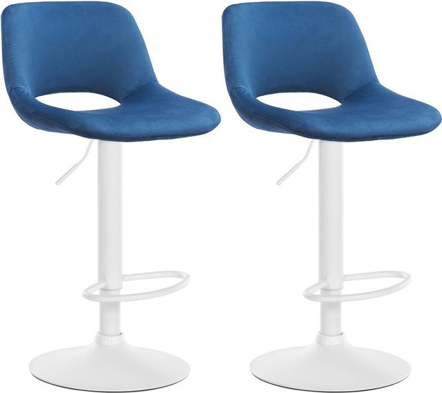 CLP 2er Set Barhocker Camden mit Samt-Bezug in modernem Design - Bild 1