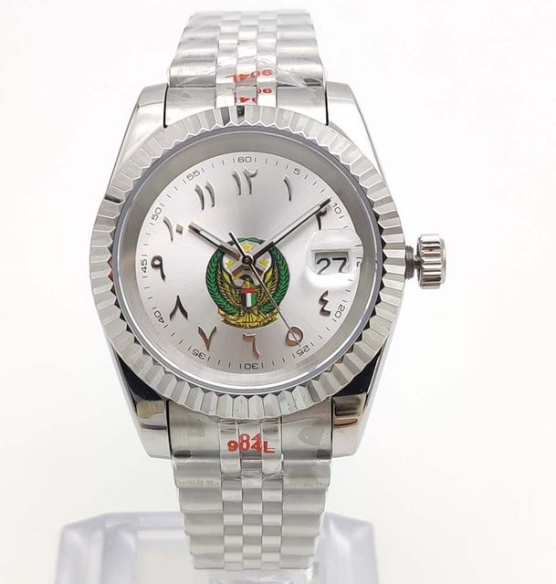 PARNSRPE Armbanduhr Automatik, Edelstahl, Silber, 39 mm, Herren - Bild 1