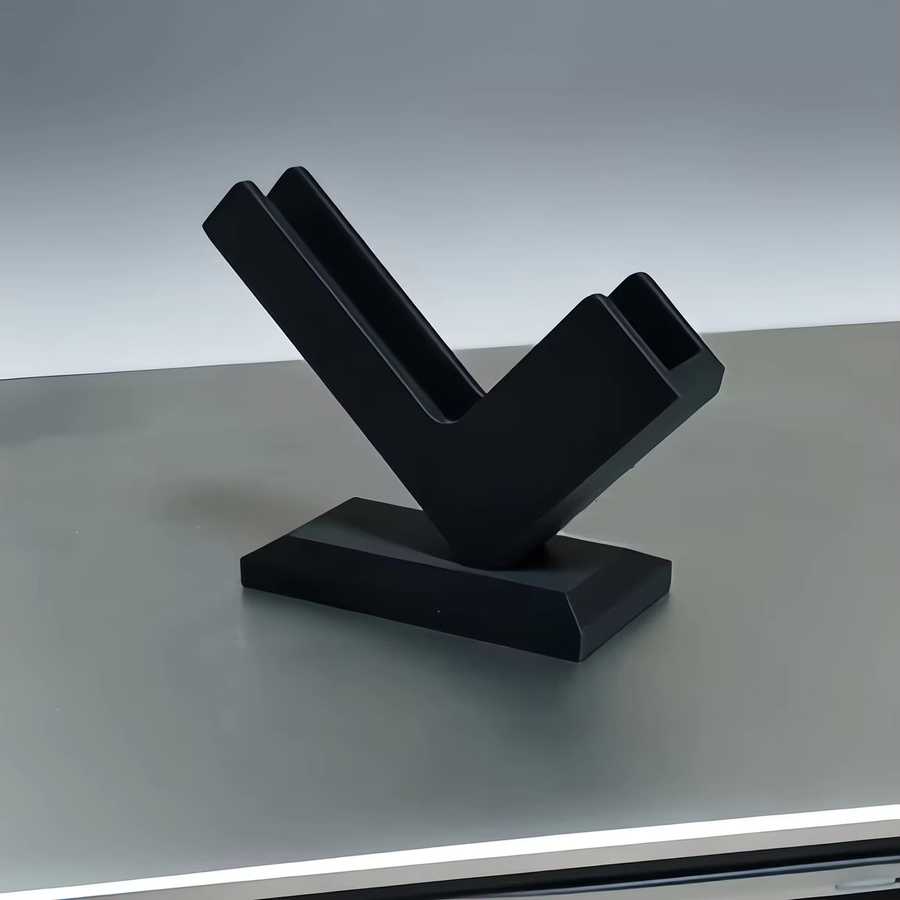 Visitenkartenhalter im industriellen Stil aus Metall für deinen Schreibtisch, Schwarz - Bild 2