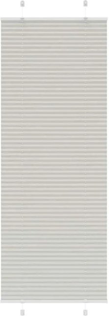 vidaXL Plissee Hellgrau semi-transparent aus Polyester, Breite: 75 cm, Höhe: 200 cm - Bild 1