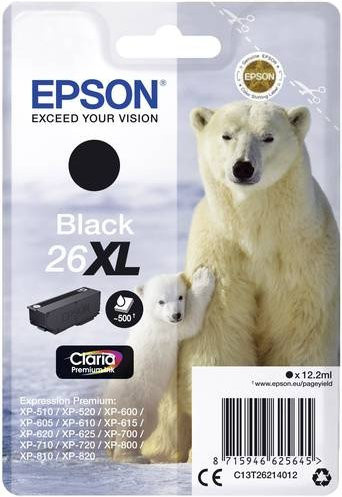 Epson Original Tintenpatrone 26XL Schwarz C13T26214012 - Bild 1