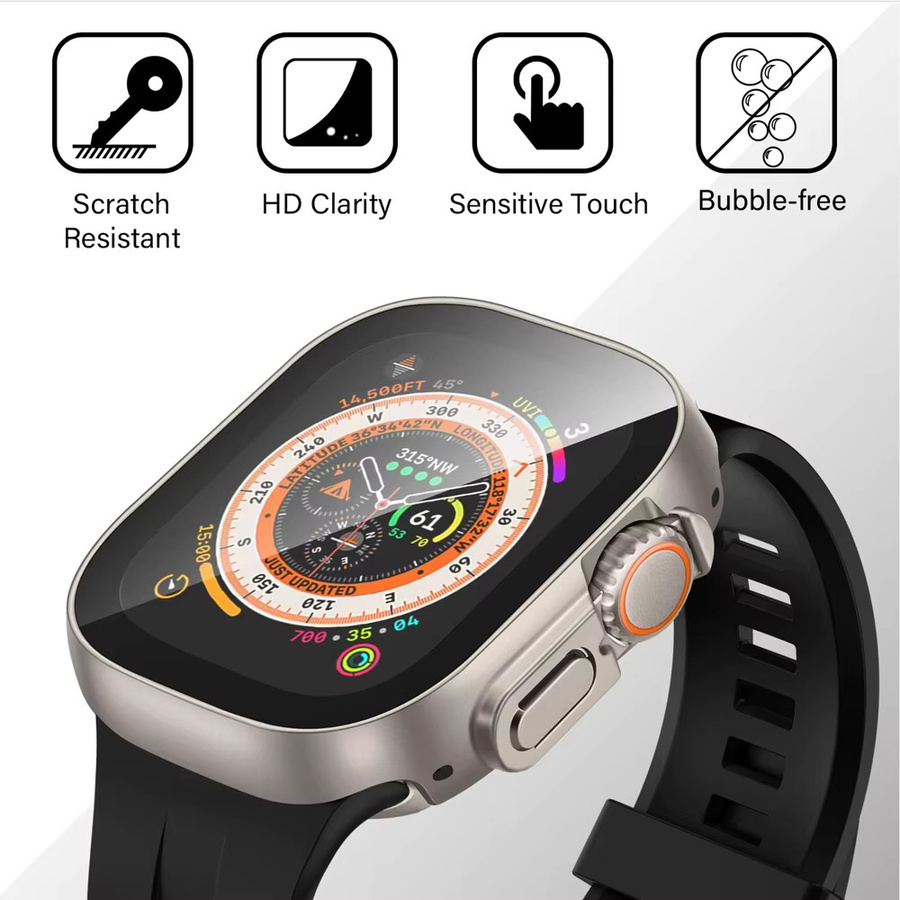 Apple Watch Ultra Hülle, 49 mm, PC, Displayschutzfolie, Starlight - Bild 4