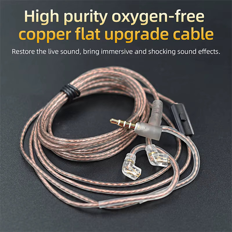 KZ Ersatzkabel aus hochreinem Kupfer mit Mikrofon und B/C-Pin für ZS3 ZS4 EDX ZSN ZST ASX EDX ZSX CA4 C16 ZAX - Bild 2