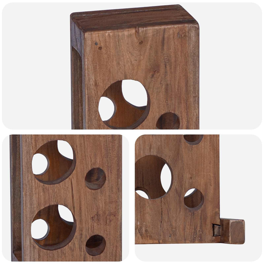 vidaXL Regal aus massivem Mahagoni-Holz in Braun, B/T/H: 20 x 25 x 100 cm - Bild 4