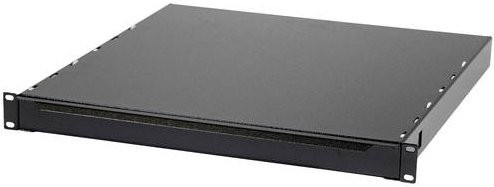 Apranet 26512476 Netzwerkschrank-Einschubsystem 19 Zoll, 1 HE, Schwarz - Bild 1