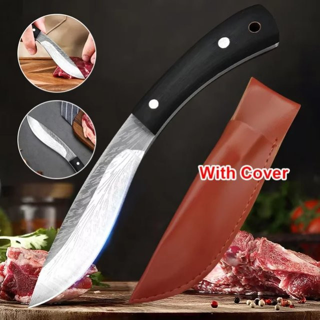 GuanQi Ausbeinmesser aus Edelstahl mit Scheide, handgeschmiedetes Fleischmesser für Grillen und Küche - Bild 1