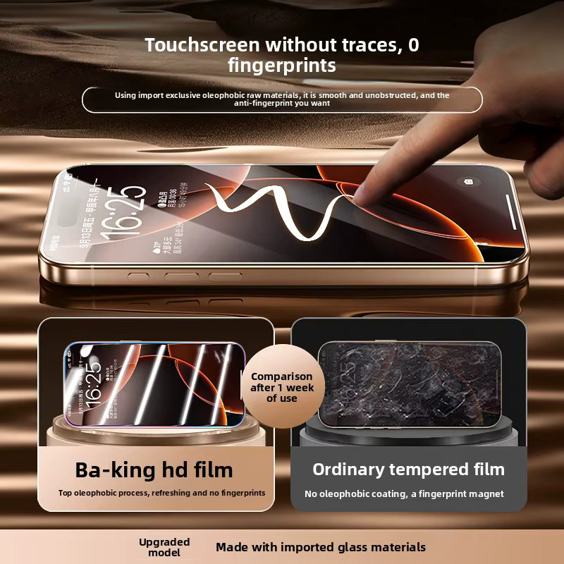 4er-Pack Displayschutzfolie aus gehärtetem Glas für Apple iPhone 17 Pro, 16, 15, 14, 13, 12, 11, Air, 16e, XS, Plus, XR, transparent - Bild 2