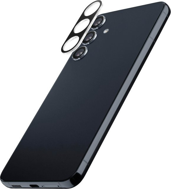 Schutzfolie für Samsung S24+ Kameraobjektiv in Schwarz - Bild 1