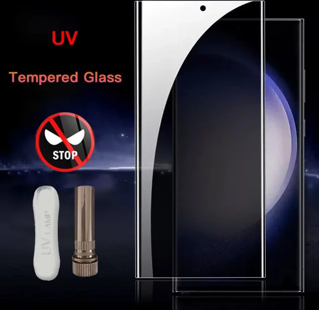 Samsung Galaxy S24 S23 S22 S21 Ultra Anti-Spy Privacy Displayschutzfolie aus UV gehärtetem Glas inklusive Montage Werkzeug - Bild 1