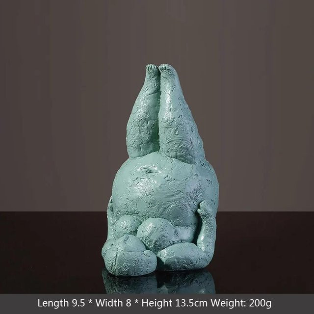 Moderne Yoga-Skulptur der dicken Dame von Yiran Furniture aus Kunstharz in Rot, Grau, Gelb oder Weiß zur Dekoration deiner Inneneinrichtung - Bild 1