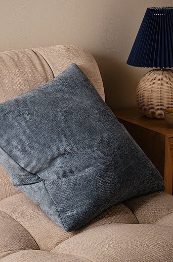 Jotex Kissenbezug SHILO Blau Chenille B/H: 50 x 50 cm - Bild 1