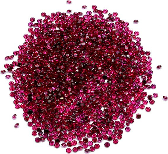 Loser Edelstein, Rubin, rot, runde Form, 0,8 mm bis 2 mm - Bild 1