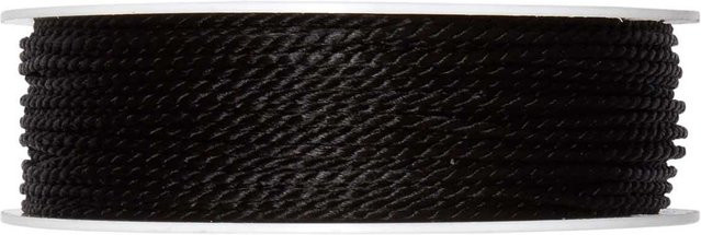 Halbach Kordel 2mm 10m Schwarz aus Acetat, Polyester und Baumwolle - Bild 1