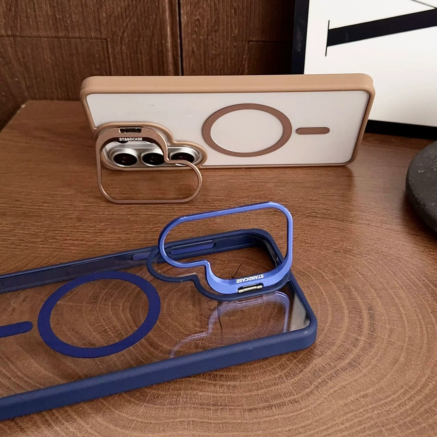 Transparente Magnetische Schutzhülle mit Metall-Linsenständer für Samsung Galaxy S26 S25 S24 S23 Plus Ultra FE A56 A36 A06 A15 inklusive MagSafe Kompatibilität - Bild 1