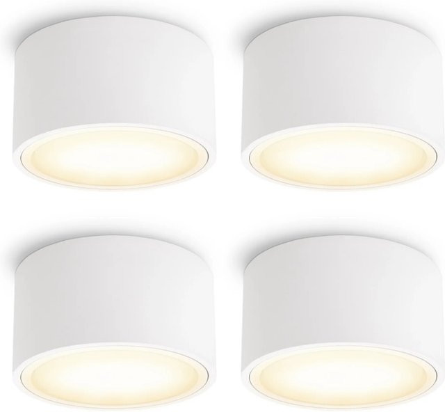 SSC-LUXon 4er Set Celi-X LED Aufbauspots in Weiß mit GX53 5W Leuchtmitteln und warmweißem Licht - Bild 1