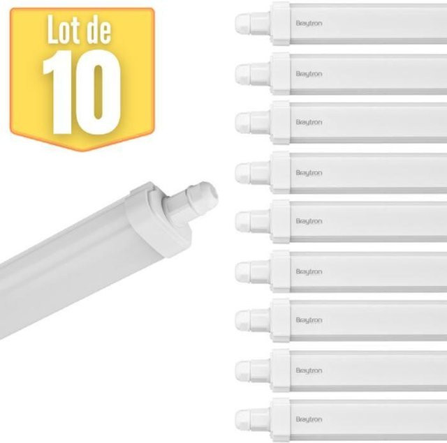 10er-Set wasserdichte LED-Leisten 45W in Weiß mit 4000K Cool White und IP65 Schutzklasse - Bild 1