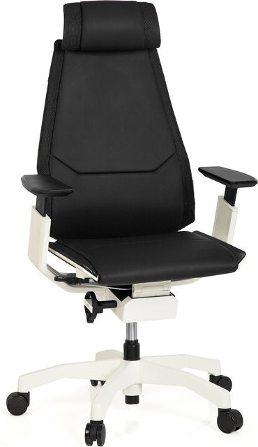 hjh OFFICE High End Bürostuhl GENIDIA PRO in Weiß mit Lederbezug und Armlehnen - Bild 1
