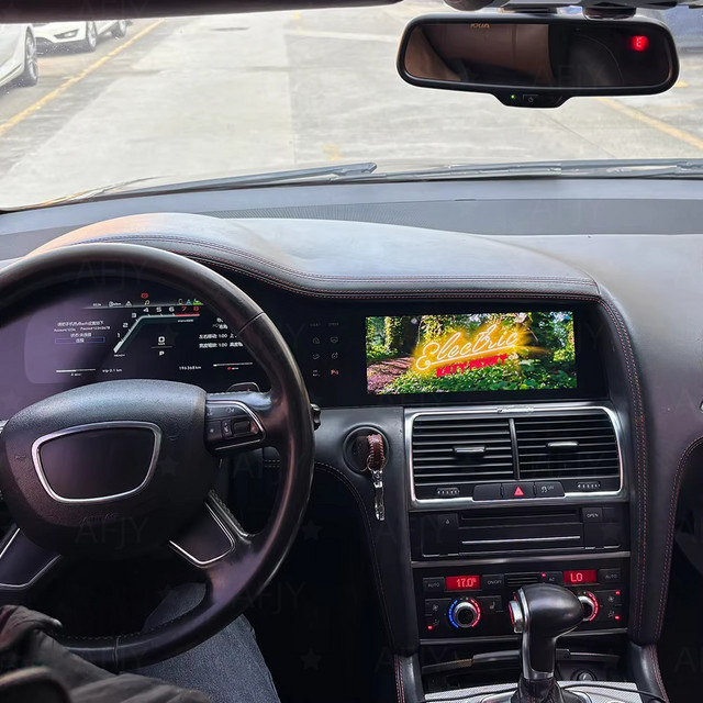 YANFU Android Doppelbildschirm Multimedia-Player mit 12.3 Zoll und 10.25 Zoll für Audi Q7 4L 2005-2016 in Schwarz mit CarPlay und digitalem Tachometer - Bild 1