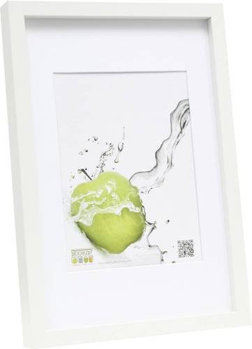 Deknudt Bilderwechselrahmen mit Passepartout aus Holz in Weiß, B/H: 20 x 15 cm - Bild 1