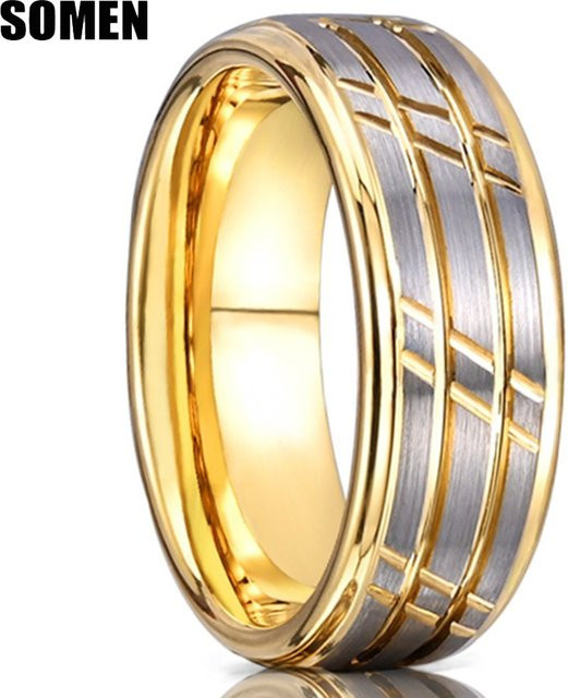 Somen Ring Wolfram, Gold, 8mm, Unisex - Bild 1