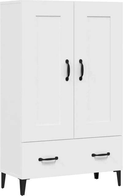 vidaXL Highboard Weiß im Industrial Design mit Türen und Schubladen, B/T/H: 70 x 31 x 115 cm - Bild 1