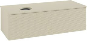 V&B Waschtischunterschrank Antao mit Frontstruktur in Grau Lack, B/T/H: 120 x 50 x 36 cm - Bild 1