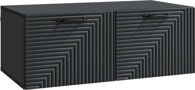 vidaXL Wandmontierter TV-Schrank in Schwarz, minimalistisches Design, B/T/H: 78,5 x 41 x 30 cm - Bild 1