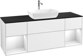V&B Waschtischunterschrank Finion in Weiß lackiert, Breite: 160 cm, Tiefe: 50,1 cm, Höhe: 50,1 cm - Bild 1