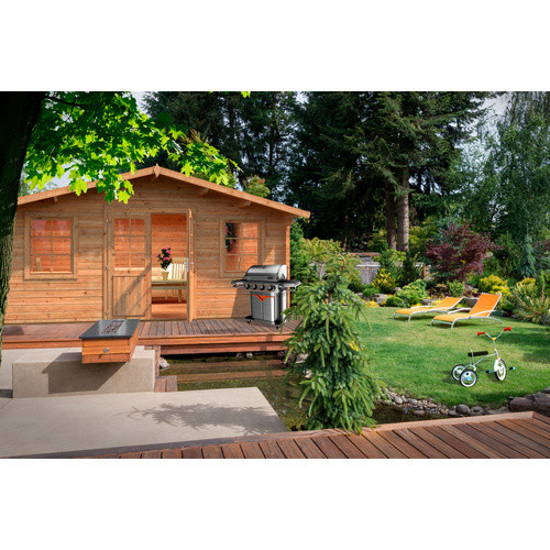 PALMAKO Blockbohlenhaus Klara aus Holz in Braun, B/H/T: 518 x 245 x 360 cm - Bild 2