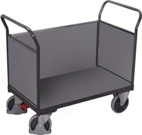 Cordes Dreiwandwagen mit Holz in Anthrazit RAL 7016, B/T/H: 119,0 x 70,0 x 101,5 cm - Bild 1