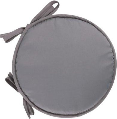Rundes Sitzkissen aus Schaumstoff in Lichtgrau, Durchmesser: 30 cm