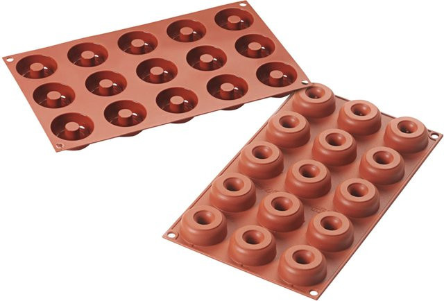 Schneider Silikonbackform für Mini Donuts, rot, B/T/H: 30 x 17,5 x 1,8 cm - Bild 1