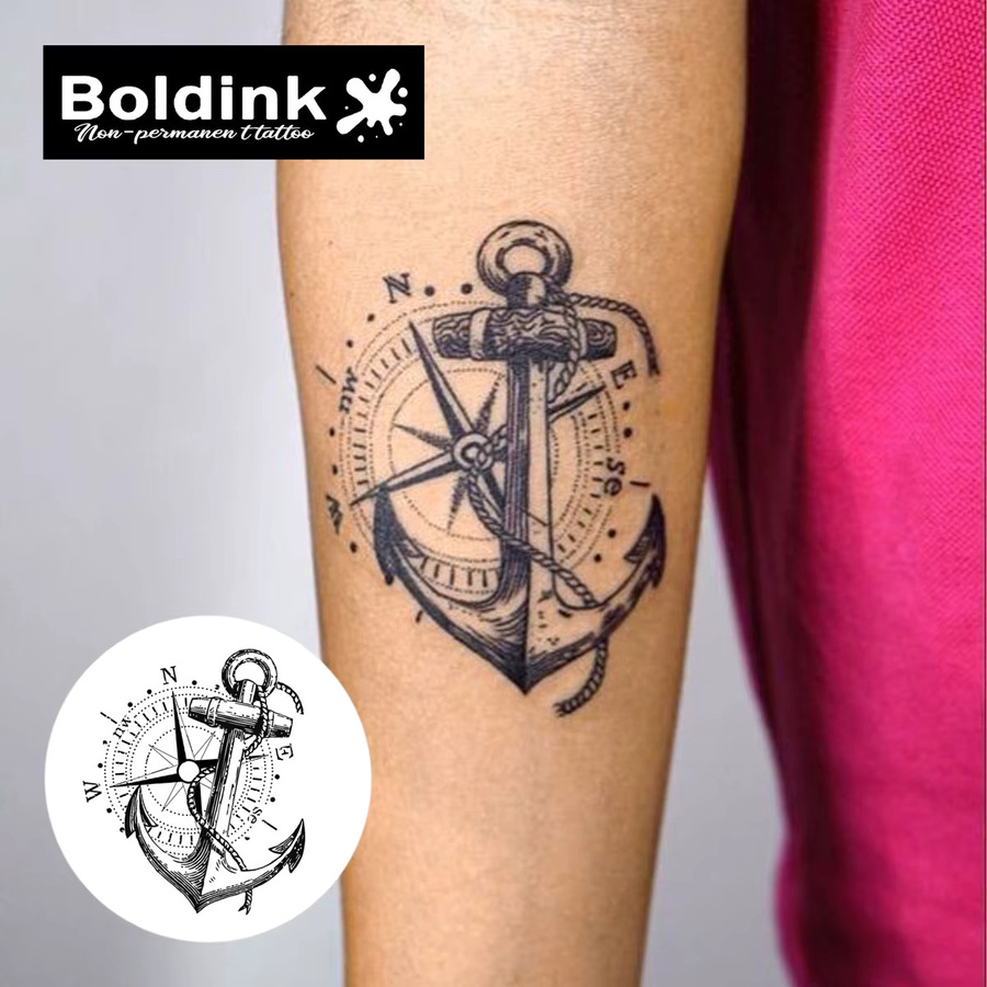 Anchor Boldink Temporäres Tattoo, semipermanent, wasserfest - Bild 2